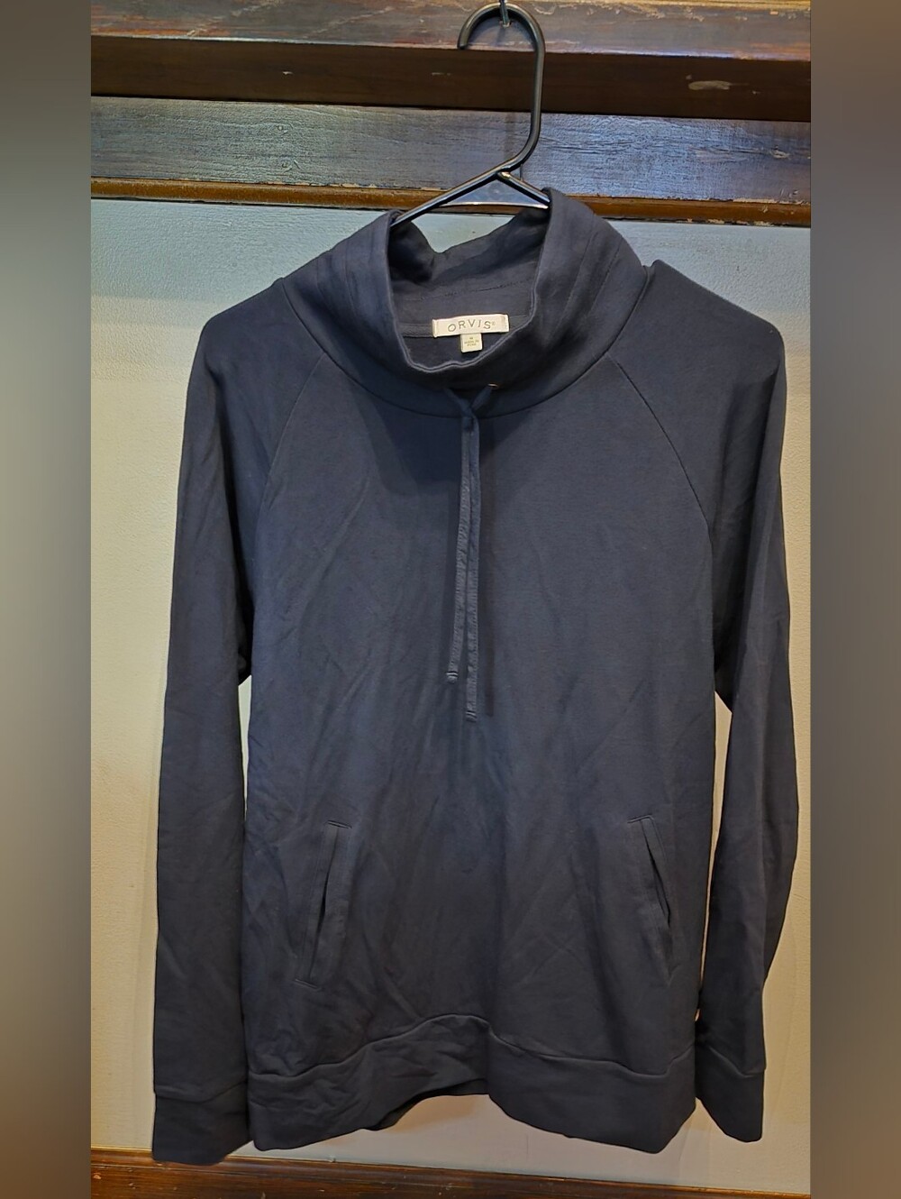 Orvis Women's Navy Turtleneck Pullover